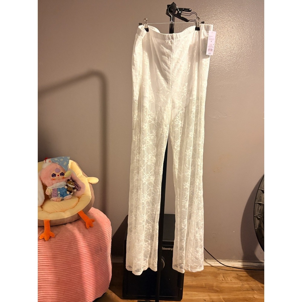 Wild Fable White Lace Pants with‎ White Shorts Sz XL